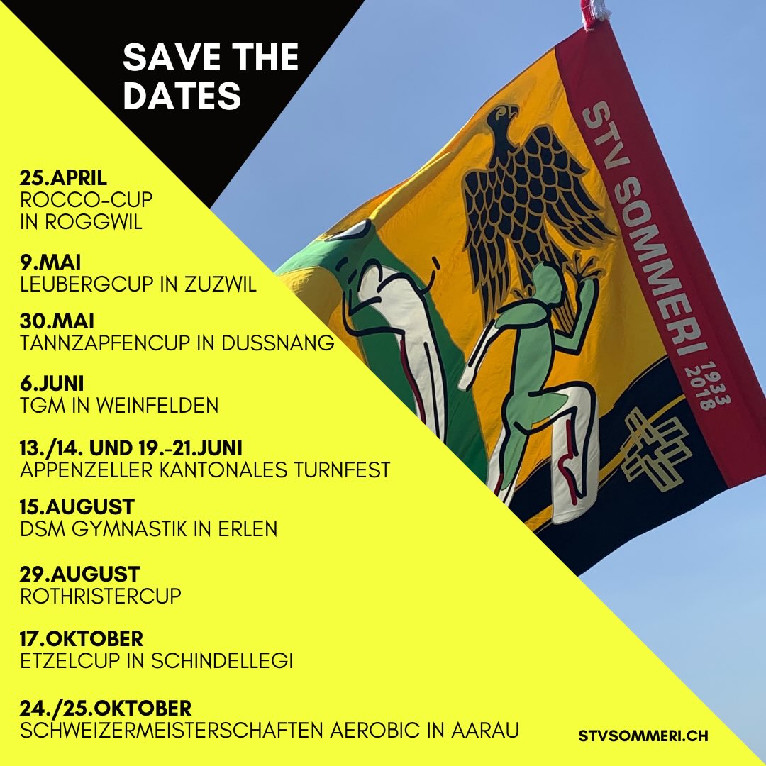 Mir sind nöd nur fliissig für üsi Turnunterhaltig am Üebe, sondern au für die neu Saison! 😍🥳
—> save the dates, zum üs am Feldrand chönd unterstütze😉 Gnauii Infos folged…
#savethedates#saison26#highlights#letsgo#äälbandii