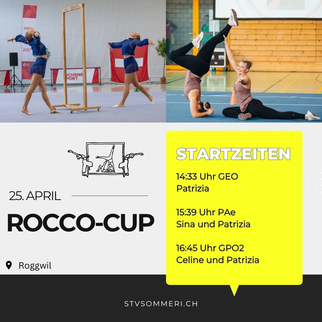 Für üsi Paar stoht bereits dä erst Wettkampf vor dä Türe! 🤩💪🏻🥳 Chum au du uf Roggwil und unterstütz die drü am Feldrand!😉

#letsgo#saison26#roccocup#paare#stvsommeri