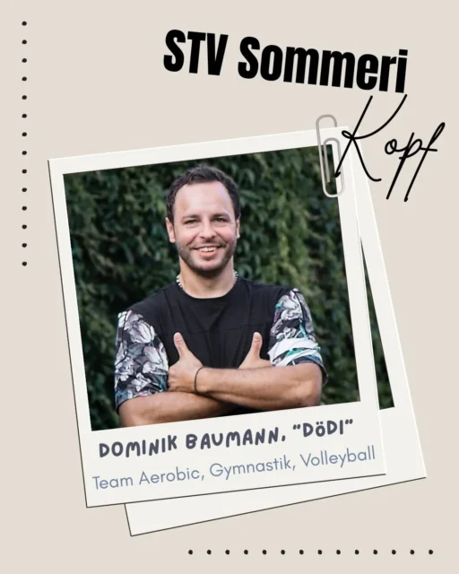 Hüt dörfemer bereits scho üsen nöchste STV-Chopf vorstellä: dä Dominik, üsen Buumää alias Dödi🤭🤩 Lern au du ihn es biz besser kennä, will mir sind üs sicher, dass er dir scho ufem Gym- oder Aerobicfeld ufgfallä isch mit sinerä unglaubliche Power und Technik!😉💛🖤

#stvkopf#dominik#dankefüralles#stvsommeri