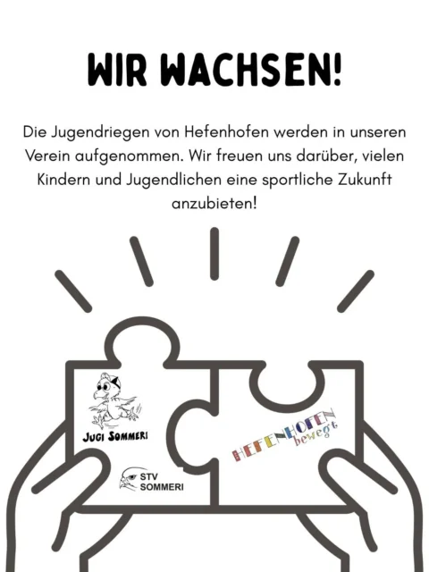 NEWS‼️
Mir freued üs dJugendriege us Hefehofe i üsen Verein chöne z‘integriere und ihne e sportlichi Zuekunft chöne büüte! 🤩

Bsunders erfreulich isches, dass die bisherige Leiterinne und Leiter us Hefehofe wiiterhin bereit sind, sich z‘engagiere. Eso wird zäme mit üsne Leiterinne und Leiter es spannends neu Projekt ufgleist.💪🏻

Alli Infos findsch du ufem Flyer. Zudem wird die Wuche no dInfo weg dä Schnupperwuche usecho! Stay tuned!👀✌🏻

#zämeschluss#hefehofeundsommeri#zuekunft#mirwachsed#vorfreud